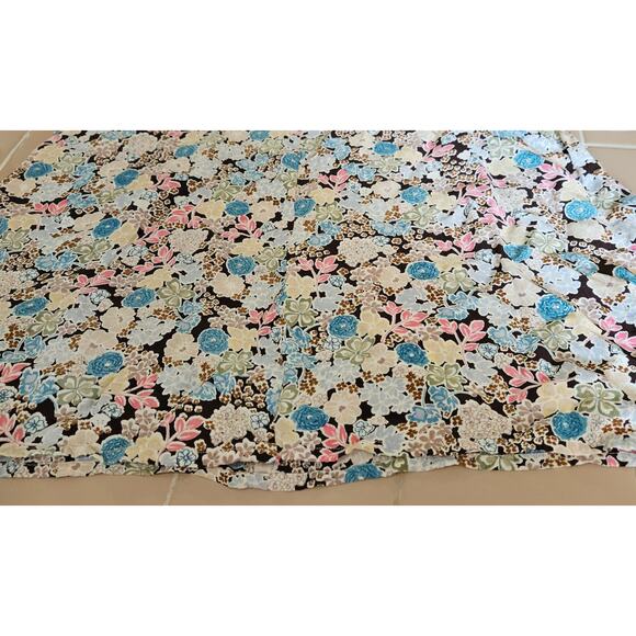 VTG 90s Christopher & Banks Floral Bright Boho Midi Skirt Size 8 Medium - Picture 6 of 6